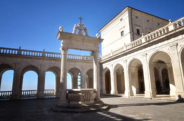 Benedictine Montecassino Abbey, Cassino, Italy, destroyed by bombing in second World War and rebuilt