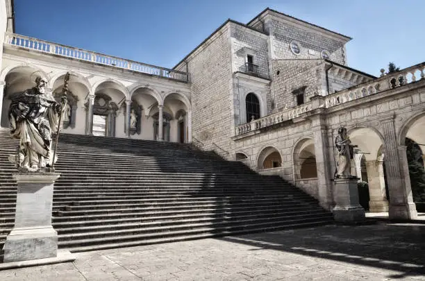 Benedictine Montecassino Abbey, Cassino, Italy, destroyed by bombing in second World War and rebuilt