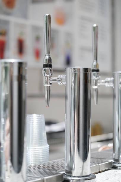 Nitro Tap. Counter bar with soft focus on nitro tap coffee maker.