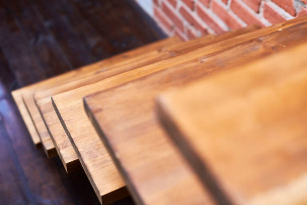 Retro Wooden Staircase.
