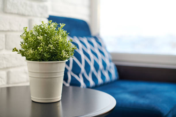 istock Modern loft apartment with sofa and window view on cityscape. 1270823861