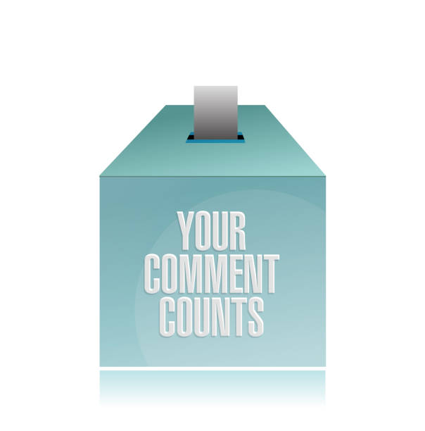 Your comment counts. suggestion box Your comment counts. suggestion box illustration design over a white background constructive feedback stock illustrations