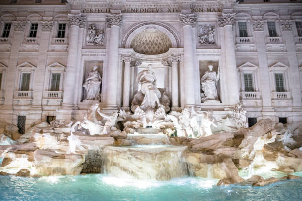 Italy Rome. Trevi fountain mid day