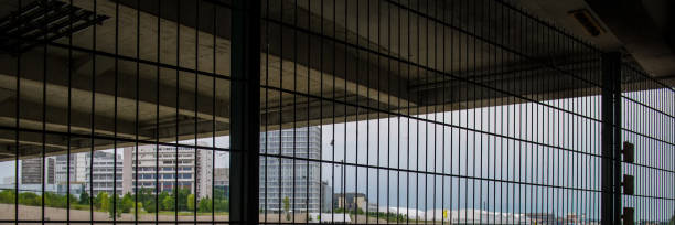 istock Fencing and bridge in an urban environment. 1270833200