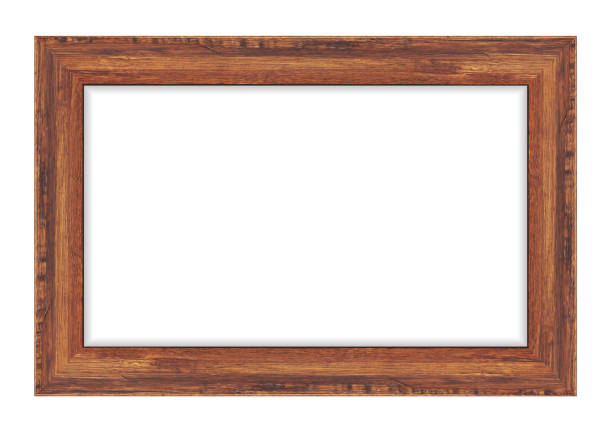 holzrahmen isoliert auf weißem hintergrund. vektor-illustration eps 10 - picture frame frame paintings wood stock-grafiken, -clipart, -cartoons und -symbole