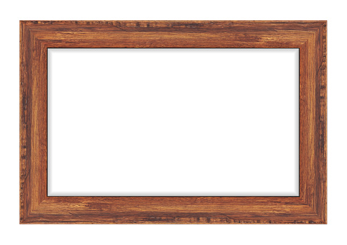 Wood frame isolated on white background. Vector illustration eps 10