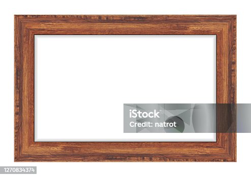 istock Wood frame isolated on white background. Vector illustration eps 10 1270834374