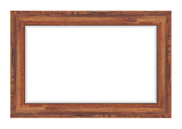 Wood frame isolated on white background. Vector illustration eps 10 Wood frame isolated on white background. Vector illustration eps 10 frames and borders stock illustrations