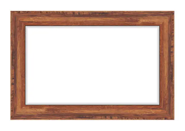 Vector illustration of Wood frame isolated on white background. Vector illustration eps 10