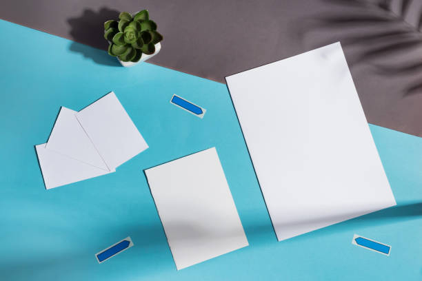 istock Paper brochure and mock-up business cards. 1270835163