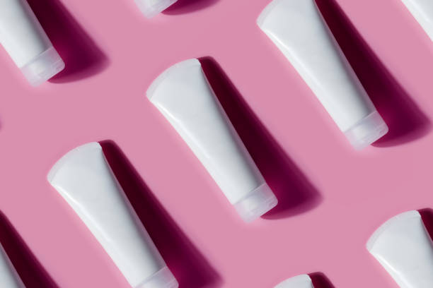 istock Seamless pattern from tubes of cosmetic mockup. 1270835702
