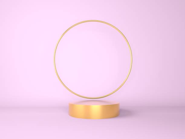 istock 3d abstract background, mock up scene geometry shape podium for product display. 1270840253