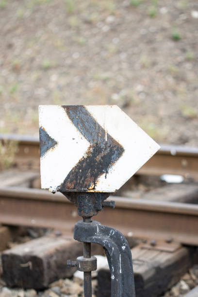 istock Railway track, steel rails. Transport system 1270840385