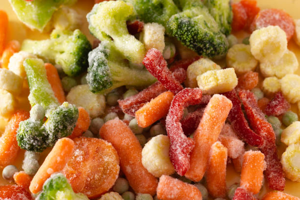 istock Mix of frozen vegetables. Close up. 1270842564