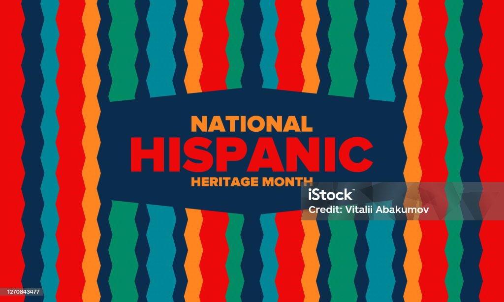 National Hispanic Heritage Month in September and October. Hispanic and Latino Americans culture. Celebrate annual in United States. Poster, card, banner and background. Vector illustration National Hispanic Heritage Month stock vector