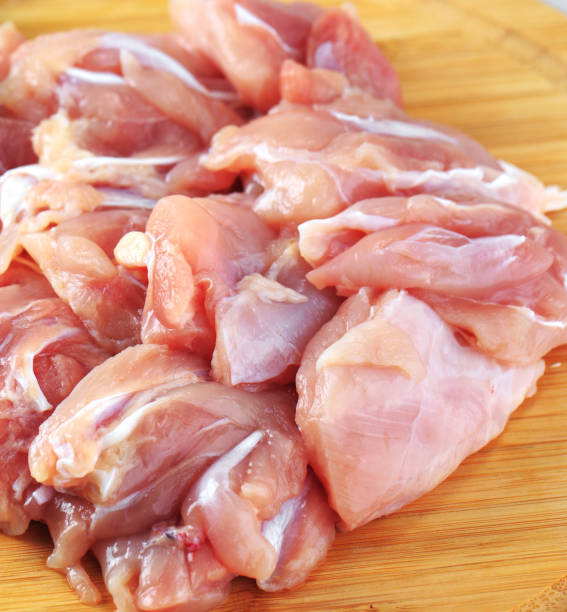istock raw chicken goulash on a wooden board on white background 1270845417