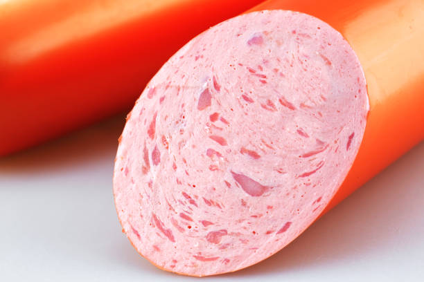 fresh sausage isolated on a white background