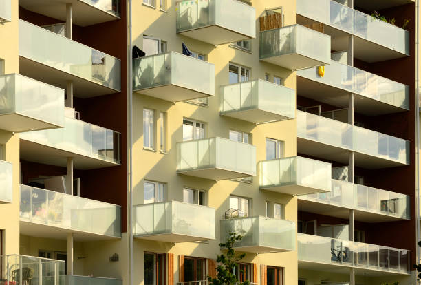 istock Modern Swedish apartment block with balcony 1270847961