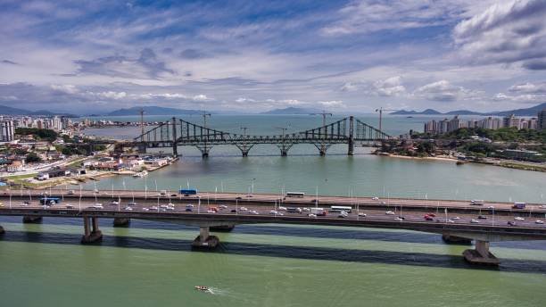 istock Florianopolis bridge over the ocean, Brazil 1270866375