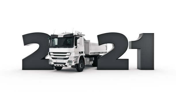 istock Truck concept 2021 New Year sign. 3d rendering 1270868198