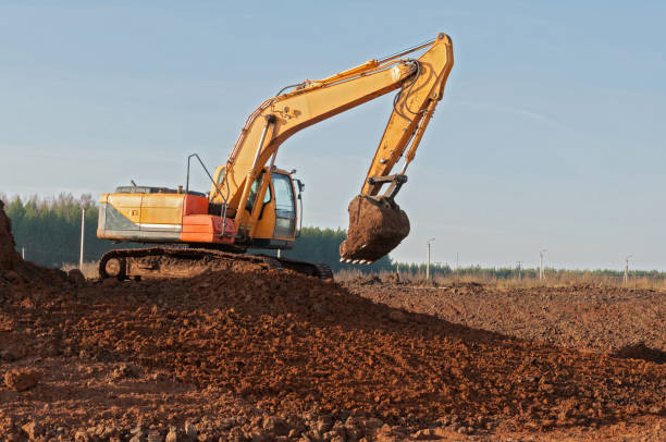 istock A tracked excavator. Special equipment for construction. 1270868446