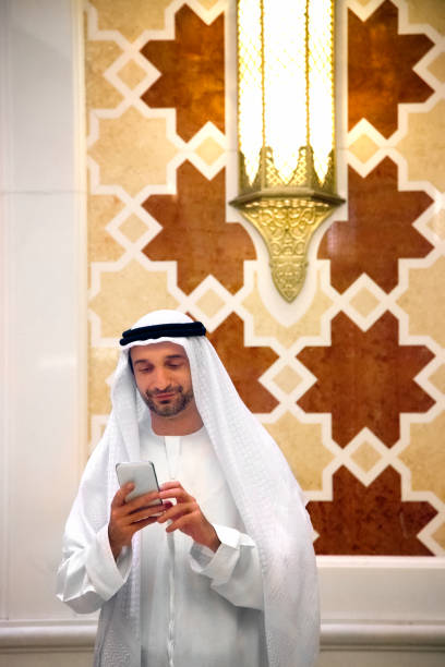 istock Arabian man talking on phone, Dubai 1270868696