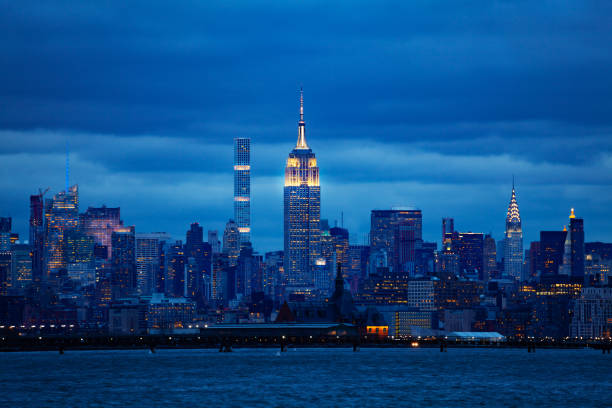 istock New York Manhattan downtown over Hudson at night 1270868738