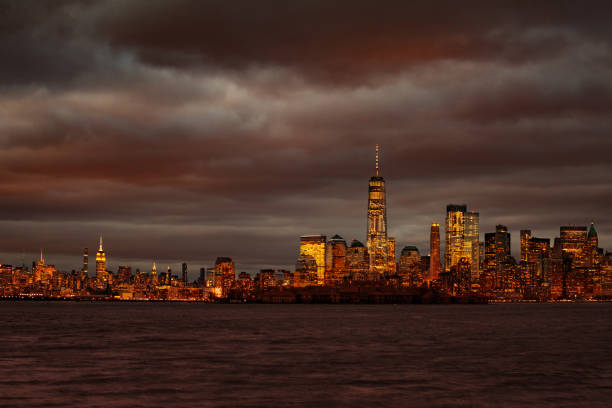 istock Moody night view of New York Manhattan downtown 1270868741