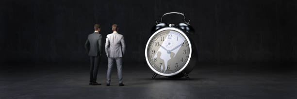 istock Businessman and the time concept. 3d rendering 1270869099