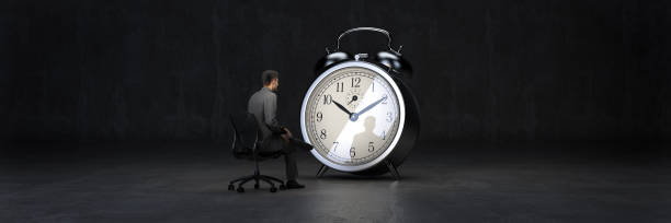 istock Businessman and the time concept. 3d rendering 1270869102