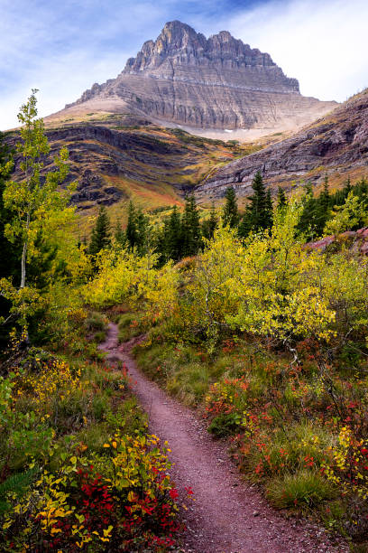 가을의 빙하 국립공원 - montana us glacier national park glacier scenics 뉴스 사진 이미지