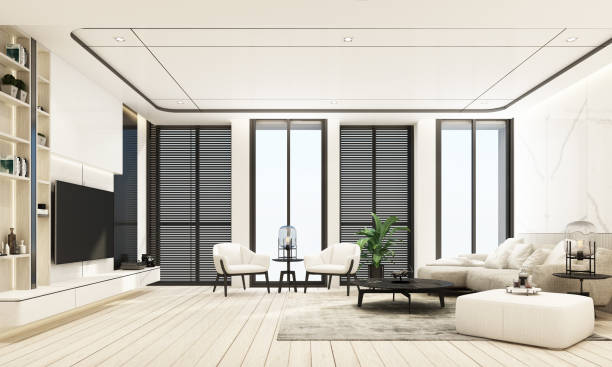istock Living room modern luxury style 3d rendering 1270888081