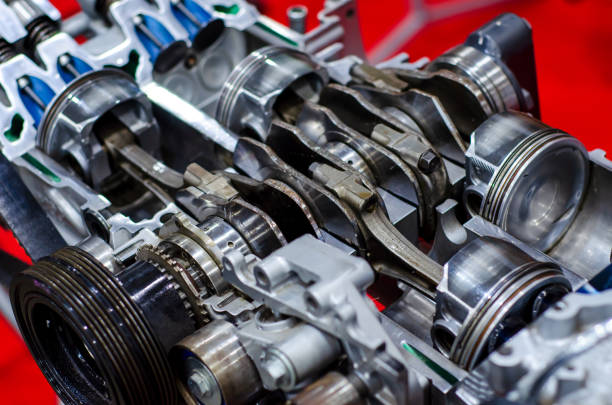 istock Close-up of engine piston and cylinder cross section 1270894794