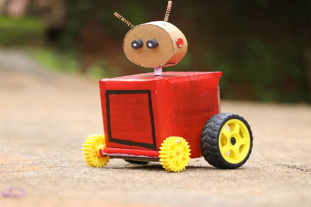 istock Mini robot working model which moves with the help of wheels and controlled remotedly 1270899670