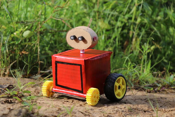 istock Mini robot working model which moves with the help of wheels and controlled remotedly 1270900355