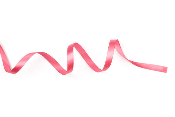 istock beautiful pink satin curly ribbon isolated on white background 1270901420