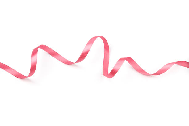 istock beautiful pink satin curly ribbon isolated on white background 1270901441