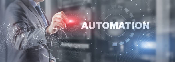 istock Business Process Automation. Gears on server background. Technology concept 2021. 1270902532