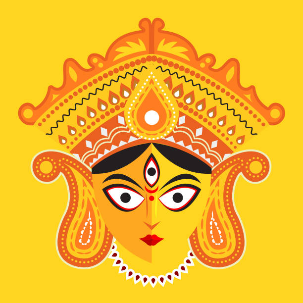 illustrations, cliparts, dessins animés et icônes de illustration de vecteur de durga devi - goddess indian culture statue god