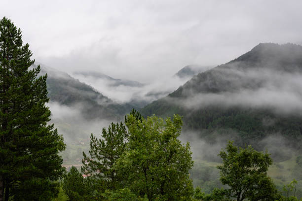 istock Fog and rain in mountain 1270903887