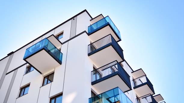istock Architectural details of modern apartment building. 1270904815