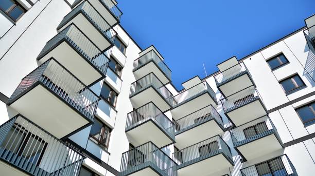 istock Architectural details of modern apartment building. 1270905086