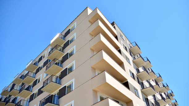 istock Architectural details of modern apartment building. 1270905607