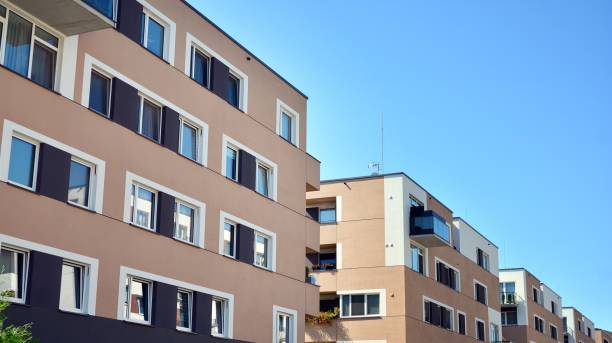 istock Architectural details of modern apartment building. 1270905619