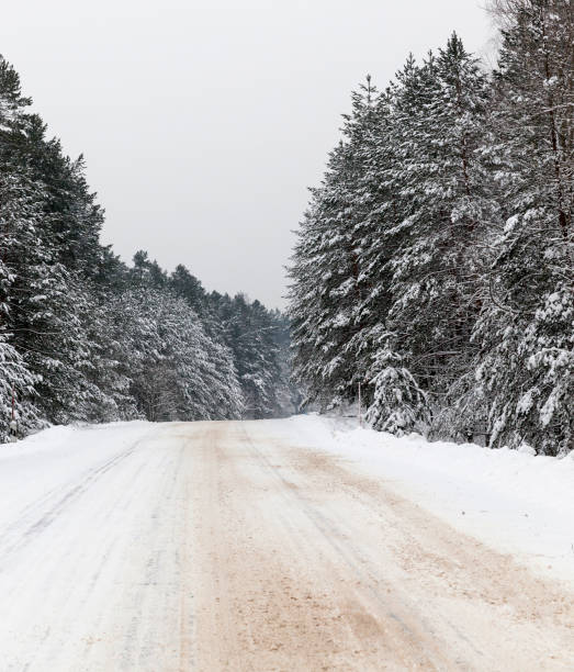 istock tracks from the tread of a car 1270913696