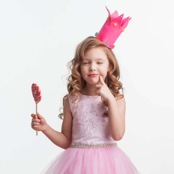 istock Candy princess girl in crown 1270921707