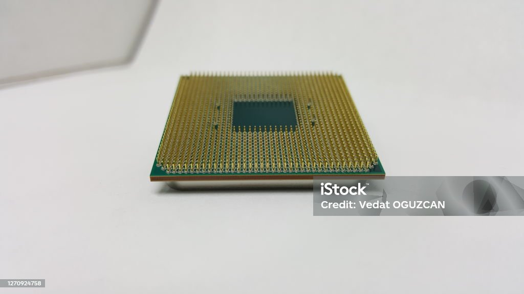 desktop computer processor, new generation cpu close-up Business Stock Photo