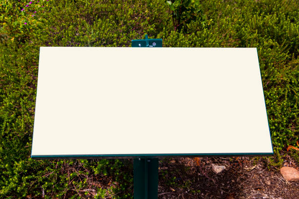 istock Green turquoise white empty blank information sign in Cape Town. 1270927470