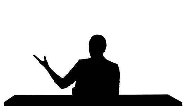 Someone is pointing the mannequin with his hand, isolated on the white background.