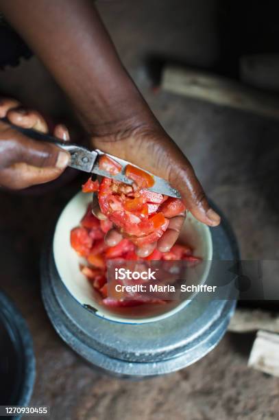 Cooking In Africa Stock Photo - Download Image Now - Africa, Basket, Color Image